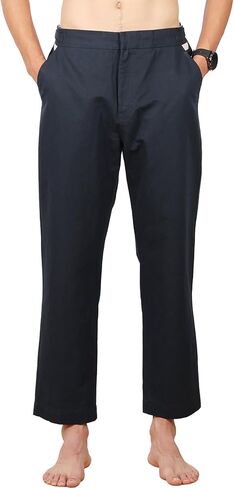 Linen Pants Mens Adjustable Waist Dress Pants for Men Straight Leg Business Office Casual Comfort Fit Fall Winter in Saudi Arabia
