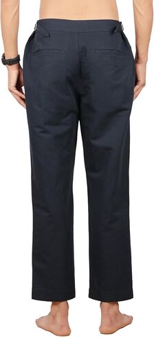Linen Pants Mens Adjustable Waist Dress Pants for Men Straight Leg Business Office Casual Comfort Fit Fall Winter in Saudi Arabia