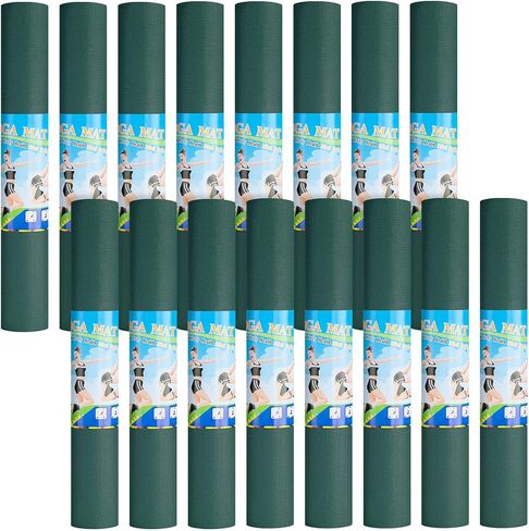 24 Pcs 3 mm Thick Yoga Mat Bulk, 68.11 x 24.02 Inches Exercise Workout Mat Non Slip Fitness Yoga Pad for Women Kids Gym Home Yoga Pilates, Reliable Sturdy Material and Easy to Clean (Multicolor) in Saudi Arabia