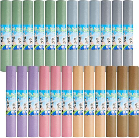 24 Pcs 3 mm Thick Yoga Mat Bulk, 68.11 x 24.02 Inches Exercise Workout Mat Non Slip Fitness Yoga Pad for Women Kids Gym Home Yoga Pilates, Reliable Sturdy Material and Easy to Clean (Multicolor) in Saudi Arabia