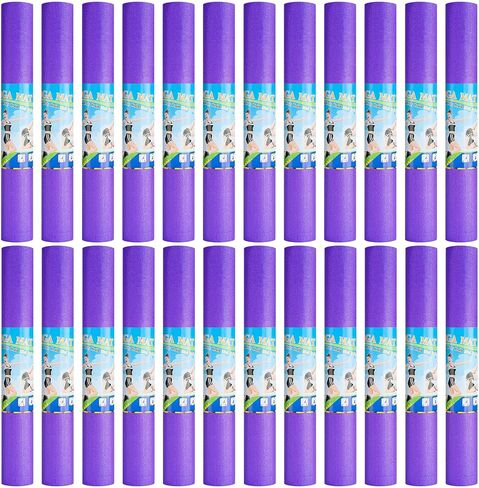 24 Pcs 3 mm Thick Yoga Mat Bulk, 68.11 x 24.02 Inches Exercise Workout Mat Non Slip Fitness Yoga Pad for Women Kids Gym Home Yoga Pilates, Reliable Sturdy Material and Easy to Clean (Multicolor) in Saudi Arabia