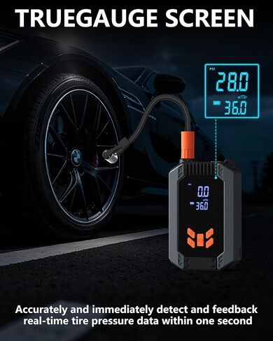 ضاغط هواء محمول منفاخ الإطارات، مقياس ضغط الإطارات الرقمي، مضخة دراجة 12 فولت 150 رطل لكل بوصة مربعة، ضوء LED للطوارئ لمضخة الهواء لإطارات السيارات، مضخة كروية لاسلكية عالية السرعة منخفضة الضوضاء. in Kuwait