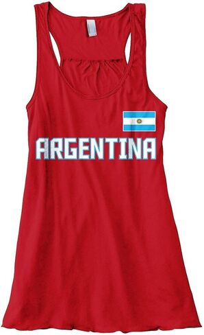 Threadrock Women's Argentina National Pride Flowy Racerback Tank Top in Saudi Arabia