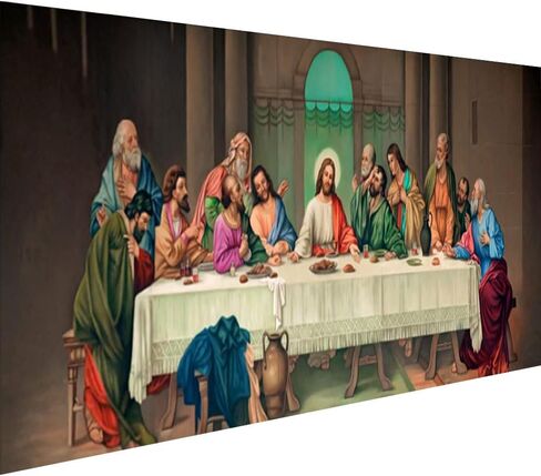 COHAYISY 5D DIY Last Supper Diamond Painting Kits for Adults, Large Size Full Drill Diamond Arts Rhinestone Pasted, DIY Painting Diamond Dot Arts Crafts for Home Wall Decor Gift 31.5 X 15.7inch in Saudi Arabia