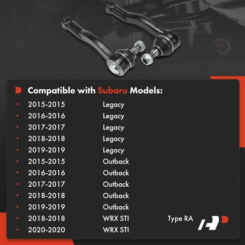 A-Premium 2 x Front Outer Tie Rod Ends, Compatible with Subaru Outback 2015-2019, Legacy 2015-2019, WRX STI 2018/2020 in Saudi Arabia