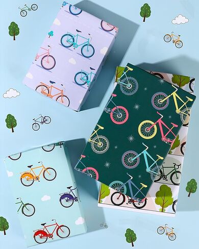 Pineraap Yellow Cartoon Wrapping Paper 12 Sheets Tropical Ocean Themed Gift Packing Paper Water Grass Jellyfish Flowers Pineapple Wrap Paper for Baby Shower Birthday Party Supplies, 20"×28" in Saudi Arabia