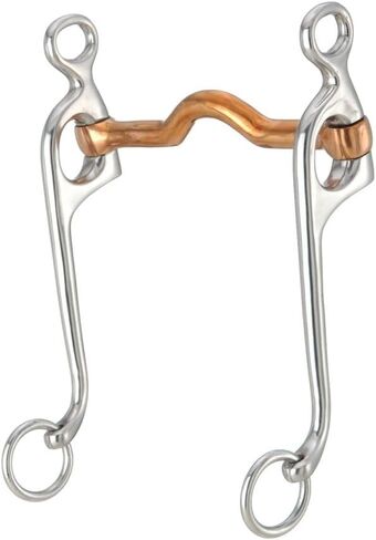 Tough 1 Stainless Steel Offset Dee with Sweet Iron Snaffle Mouth, 5-Inch in Saudi Arabia
