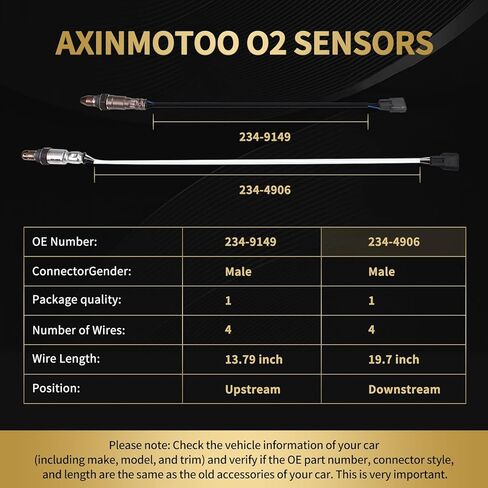 Oxygen O2 Sensor 234-9149 234-4906 Upstream Downstream Replacement for Nissan Rogue SL S SV 2014 2015 2016 2017 2018 2019, Special Edition 2019, Advance Exclusive Sense 2014 L4 2.5L 2PCS in Saudi Arabia