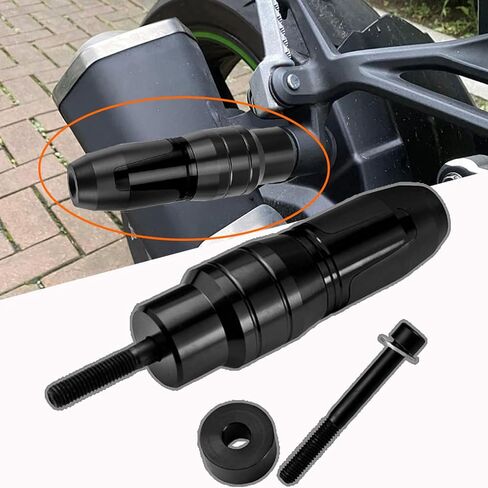 Motorcycle Frame Sliders for Yamaha Xmax 300 Xmax 300, Motorcycle Anti-Fall Protection Sliders Aluminum Crash Pads Engine Protector, No Cut Frame Slider Kit,C/Black in Saudi Arabia