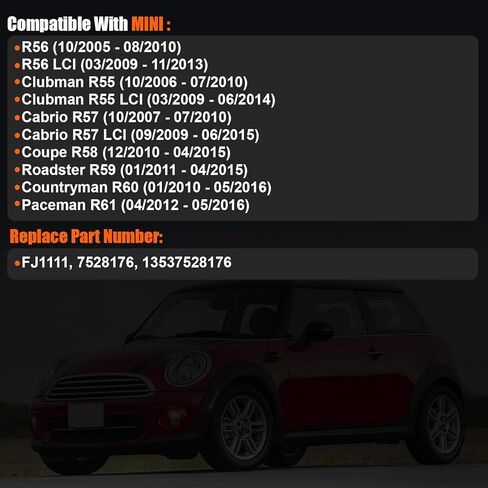 2005-2016 4 قطع من محاقن الوقود متوافقة مع MINI Clubman R55، Cooper Base R56 Cabrio R57، Coupe R58، Roadster R59، Countryman R60، Paceman R61، استبدال 13537528176 in Saudi Arabia