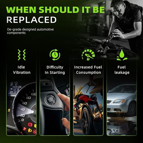 0280156161 Fuel Injectors 12 Holes Replacement Fits for JEEP GRAND CHEROKEE WRANGLER Liberty TJ 2000-2003 Dodge Dakota Ram 1500 Van Ford Mustang Focus 6Pcs Replace# 63844 280156161 822-11170 in Kuwait