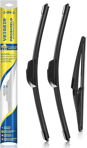 3 عبوات من شفرات ممسحة الزجاج الأمامي المتوافقة مع Nissan/Sport Rogue/ 2017-2022 مجموعة شفرات مساحات أمامية وخلفية بجودة المصنع الأصلية - 28 بوصة 18 بوصة 12 بوصة in Kuwait