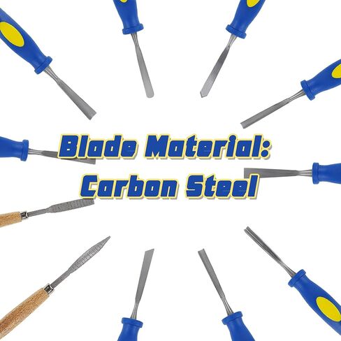 Lulu Home Wood Carving Tools, 16PCS Professional Carving Knife Tool Set for Woodworking Premium Wood Handle with Chisel Gouge Whetstones in Kuwait