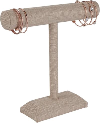 Medium Linen T-Bar Bracelet Holder Display 12 W x 12 H - Stylish and Functional Jewelry Organizer for Necklaces and Bracelets Elegant Bracelet Display and Holder for Home or Professional Use in Saudi Arabia