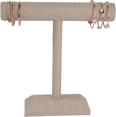 Medium Linen T-Bar Bracelet Holder Display 12 W x 12 H - Stylish and Functional Jewelry Organizer for Necklaces and Bracelets Elegant Bracelet Display and Holder for Home or Professional Use in Saudi Arabia