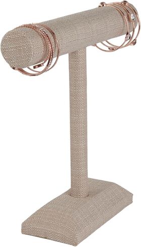 Medium Linen T-Bar Bracelet Holder Display 12 W x 12 H - Stylish and Functional Jewelry Organizer for Necklaces and Bracelets Elegant Bracelet Display and Holder for Home or Professional Use in Saudi Arabia