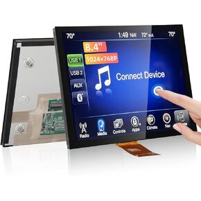 8.4 بوصة LA084X01(SL)(02) شاشة Uconnect 4C UAQ LCD، شاشة LCD تعمل باللمس بديلة للملاحة الراديوية - مناسبة لـ 2017-2022 Chrysler/2017-2021 Dodge Jeep Ram - شاشة شفافة 1024×768P، WTY لمدة عامين in Kuwait