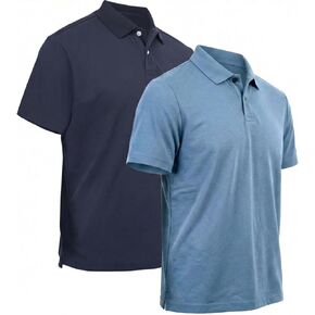 BINOCHE قمصان بولو للرجال قصيرة الأكمام سريعة الجفاف تناسب الرجال الرطوبة فتل الأعمال عادية تجريب قمصان بولو رجالي in Kuwait