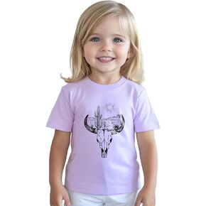 Cowboy Shirt Toddler Boy Kids Little Cowgirl ERA Western Baby Boys Clothes Short Sleeve T-Shirts Cotton Tops Tee 2-8 Years in Saudi Arabia