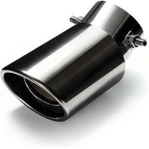 أطراف عادم منحنية مقاس 1.5-2.25 بوصة من Dsycar Universal، أطراف عادم بتصميم مسمار لأنابيب عادم ذات قطر خارجي 1.5 بوصة/2.0 بوصة/2.25 بوصة (منحنية-أسود) in Kuwait