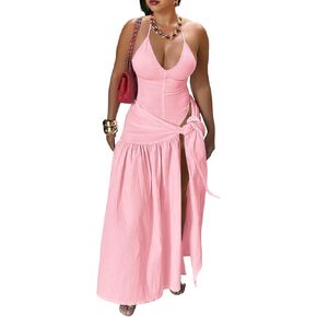 المرأة الصيف 2 قطعة ماكسي تنورة مجموعات مثير الرسن الخامس الرقبة عارية الذراعين ثونغ داخلية التفاف الشاطئ غطاء Ups عطلة وتتسابق in Kuwait