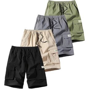 4 Pack Cargo Shorts for Men 9 inch, Men's Quick-Dry Cargo Shorts- Multi-Pocket Outdoor Work Shorts in Saudi Arabia