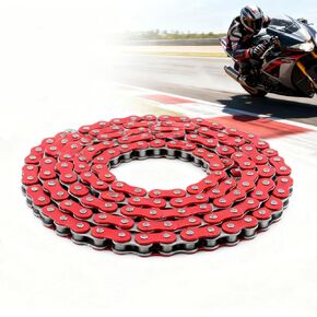 سلسلة دراجات نارية DREAM MOTION 520 120 وصلة ثقيلة عالية القوة وكبيرة الإزاحة سلسلة دوارة أجزاء رياضية لسوزوكي كاواساكي دوكاتي CR250 CSR 450cc ATV رباعية ملحقات الدراجة الترابية، أحمر in Kuwait