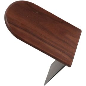 Black Walnut Bookends - Heavy Duty Round Head Book Supports for Office & School - Elegant Decor for Home & Classroom - 5.11x4.32x3.14 in in Saudi Arabia