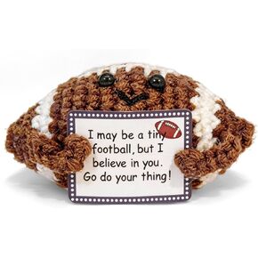 Emotional Support Football Fan Plush, Funny Crochet Stuffed Animal for Football Fans, Teen Easter Basket Birthday Gifts for Men Boyfriend Husband, Inspirational Home Office Desk Decor in Saudi Arabia