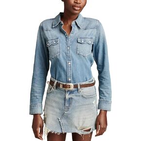 قميص نسائي من قماش الدنيم الغربي من Lucky Brand in Kuwait