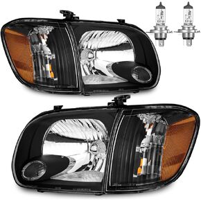 المصابيح الأمامية مع لمبات لعام 2005 2006 Toyota Tundra 4Dr Double/Crew Cab، 2005-2007 Sequoia Sport Utility استبدال المصابيح الأمامية للسائق والركاب (غير متوافق مع الكابينة العادية وكابينة الوصول) in Kuwait