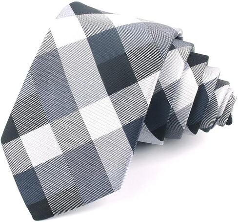 INOGIH Mens Casual Cotton Skinny Tie Classic Plaid Striped Necktie for Daily in Saudi Arabia
