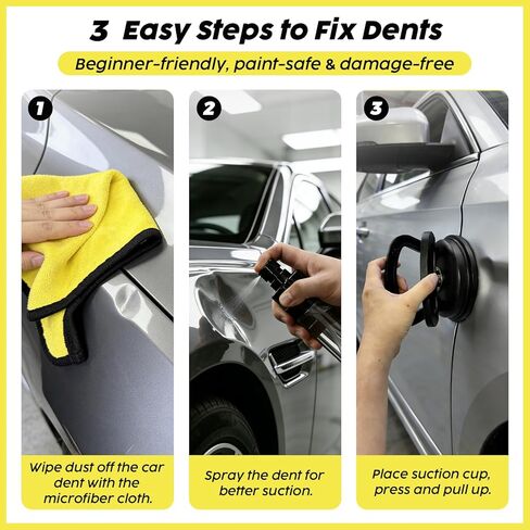 Car Dent Puller, 4pcs Car Handheld Puller Set,Upgraded Model Car Dent Puller Kit,Strong Car Dent Remover.Repair kit for car Bodies, Glass,Ceiling and Moving Objects in Saudi Arabia
