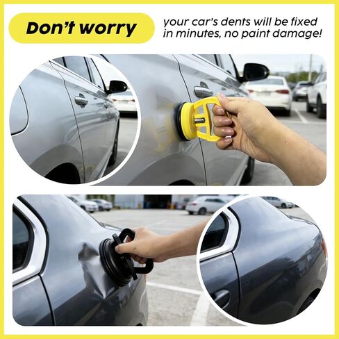 Car Dent Puller, 4pcs Car Handheld Puller Set,Upgraded Model Car Dent Puller Kit,Strong Car Dent Remover.Repair kit for car Bodies, Glass,Ceiling and Moving Objects in Saudi Arabia