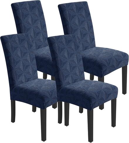 YEMYHOM Dining Chair Covers Set of 4, Stretch Dining Room Parsons Chair Slipcover, Removable Washable Furniture Protector for Home, Kitchen, Banquet (Peacock Blue) in Saudi Arabia