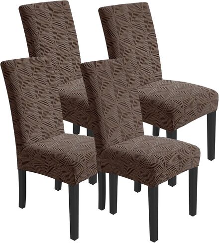 YEMYHOM Dining Chair Covers Set of 4, Stretch Dining Room Parsons Chair Slipcover, Removable Washable Furniture Protector for Home, Kitchen, Banquet (Peacock Blue) in Saudi Arabia