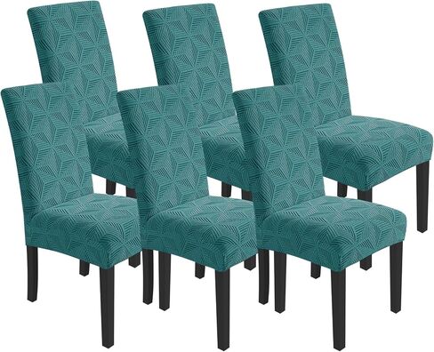 YEMYHOM Dining Chair Covers Set of 4, Stretch Dining Room Parsons Chair Slipcover, Removable Washable Furniture Protector for Home, Kitchen, Banquet (Peacock Blue) in Saudi Arabia