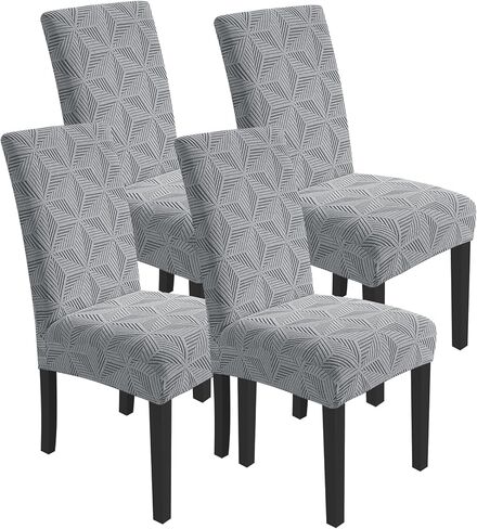 YEMYHOM Dining Chair Covers Set of 4, Stretch Dining Room Parsons Chair Slipcover, Removable Washable Furniture Protector for Home, Kitchen, Banquet (Peacock Blue) in Saudi Arabia