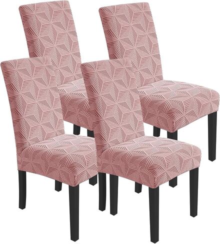 YEMYHOM Dining Chair Covers Set of 4, Stretch Dining Room Parsons Chair Slipcover, Removable Washable Furniture Protector for Home, Kitchen, Banquet (Peacock Blue) in Saudi Arabia