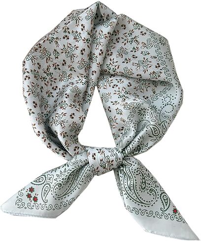 NIDMIDO Women's Square Neck Satin Silk Scarfs Head Scarf Satin Silk Feeling Scarf Sleeping Hair Wrapping Night 27.5" in Kuwait