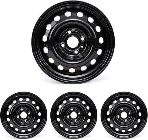 إطارات جديدة مقاس 14 بوصة لسيارة Hyundai Accent 2006 2007 2008 2009 2010 2011 2012 2013 2014 2015 2016 2017 عجلة فولاذية مطلية باللون الأسود مقاس 14x5.5 بوصة OE عجلة سيارة واحدة بديلة مباشرة in Kuwait