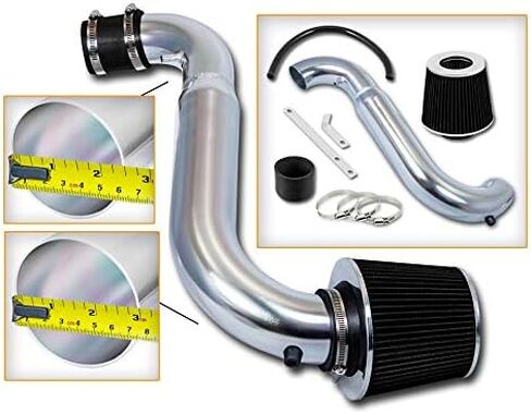 Rtunes Racing Short Ram Air Intake Kit + Filter Combo BLACK Compatible For 95-99 Saturn SL1 SL2 SC1 SC2 SW1 SW2 / 00-02 Saturn SL1 SC1 SW1 in Saudi Arabia
