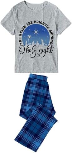 Easter Day Pajamas Set For Men or Women Short Sleeve Tops andPants Loungewear Pajamas Set in Saudi Arabia