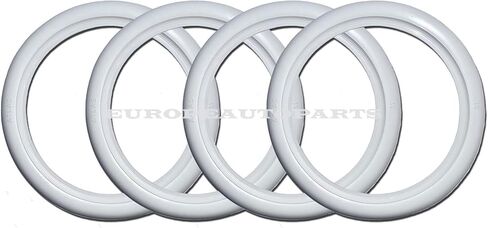 Atlas 14" inch White Wall Tires Insert Rims Side Wall 4 pcs. / Fakewall 14 Rims Sidewall Topper Rubber Ring Set/Universal Car Exterior Accessories in Saudi Arabia