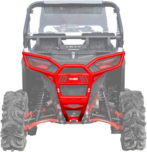 المصد الخلفي SuperATV لعام 2016-2020 Polaris RZR S 1000، أحمر، أنابيب فولاذية شديدة التحمل، لمسة نهائية من معطف الطاقة، يحمي النهاية الخلفية بالكامل، تركيب بمسمار، تصميم عدواني فريد، انظر الملاءمة، صنع في الولايات المتحدة الأمريكية in Saudi Arabia