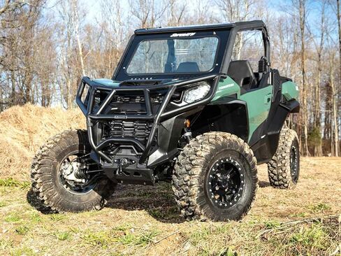 المصد الأمامي SuperATV لعام 2021+ Can-Am Commander 1000، مصنوع من أنابيب فولاذية مقاس 1.75 بوصة، مظهر فريد من نوعه، حماية كاملة للواجهة الأمامية، يتم تركيبه مباشرة على الإطار، انظر الملاءمة، صنع في الولايات المتحدة الأمريكية in Saudi Arabia