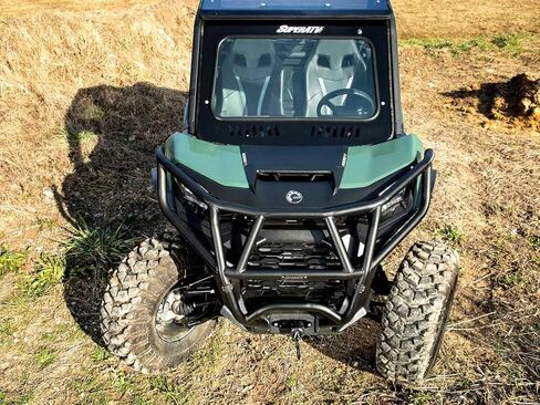 المصد الأمامي SuperATV لعام 2021+ Can-Am Commander 1000، مصنوع من أنابيب فولاذية مقاس 1.75 بوصة، مظهر فريد من نوعه، حماية كاملة للواجهة الأمامية، يتم تركيبه مباشرة على الإطار، انظر الملاءمة، صنع في الولايات المتحدة الأمريكية in Saudi Arabia