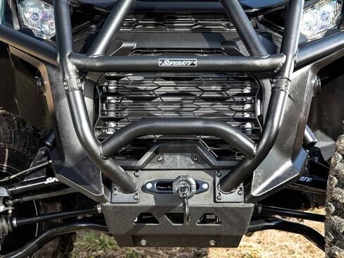 المصد الأمامي SuperATV لعام 2021+ Can-Am Commander 1000، مصنوع من أنابيب فولاذية مقاس 1.75 بوصة، مظهر فريد من نوعه، حماية كاملة للواجهة الأمامية، يتم تركيبه مباشرة على الإطار، انظر الملاءمة، صنع في الولايات المتحدة الأمريكية in Saudi Arabia