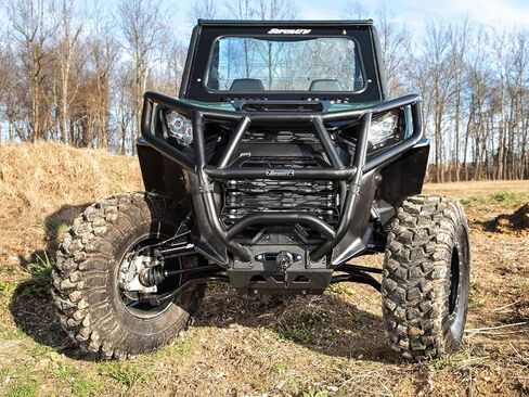 المصد الأمامي SuperATV لعام 2021+ Can-Am Commander 1000، مصنوع من أنابيب فولاذية مقاس 1.75 بوصة، مظهر فريد من نوعه، حماية كاملة للواجهة الأمامية، يتم تركيبه مباشرة على الإطار، انظر الملاءمة، صنع في الولايات المتحدة الأمريكية in Saudi Arabia
