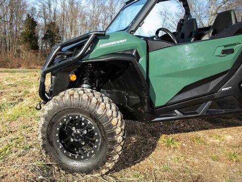 المصد الأمامي SuperATV لعام 2021+ Can-Am Commander 1000، مصنوع من أنابيب فولاذية مقاس 1.75 بوصة، مظهر فريد من نوعه، حماية كاملة للواجهة الأمامية، يتم تركيبه مباشرة على الإطار، انظر الملاءمة، صنع في الولايات المتحدة الأمريكية in Saudi Arabia